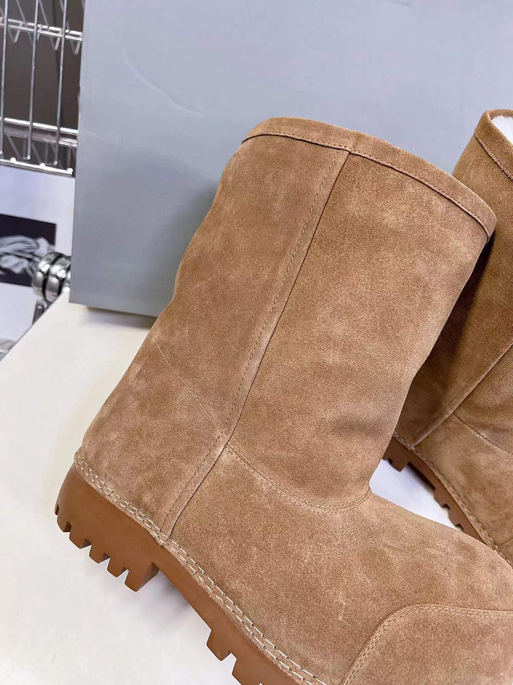 Balenciaga Alaska Fur Boots "Brown"
