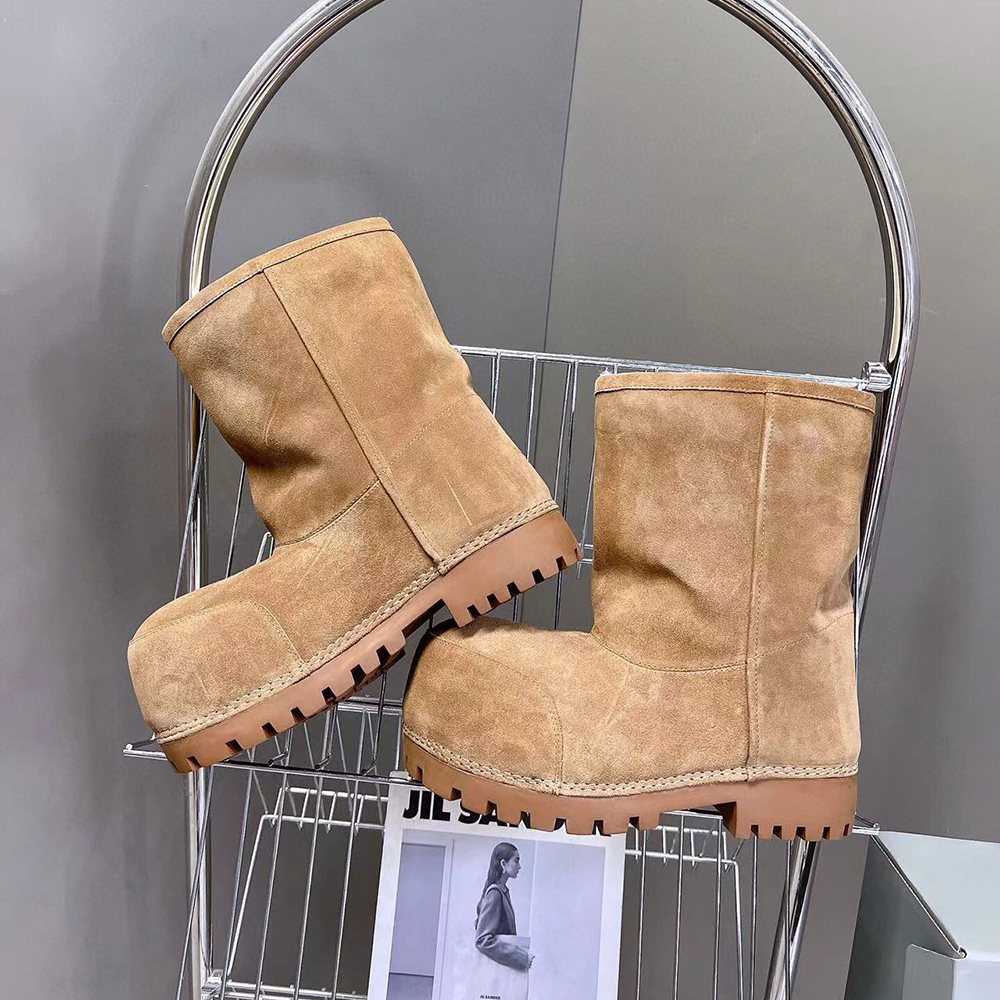 Balenciaga Alaska Fur Boots "Brown"