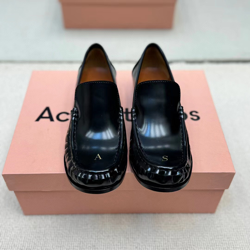 Acne Studios Leather Loafers in Black