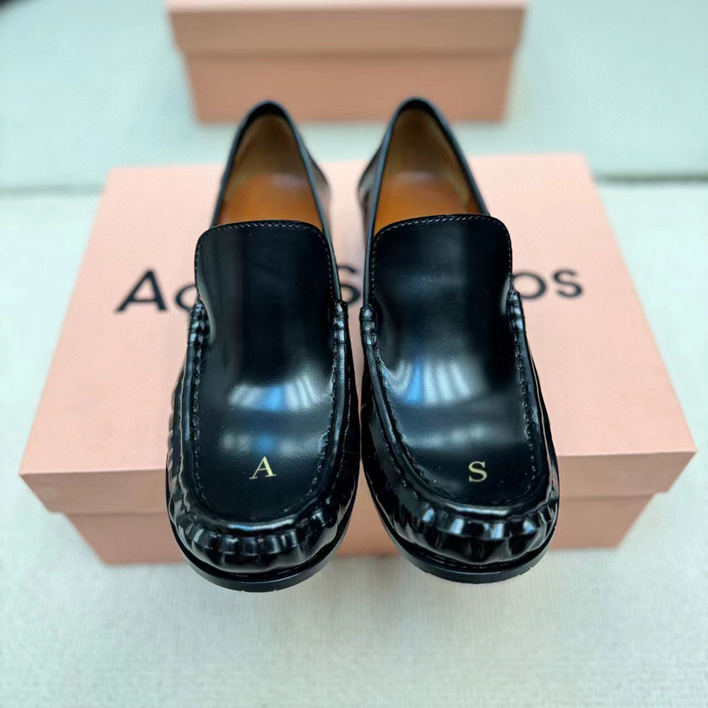 Acne Studios Leather Loafers in Black