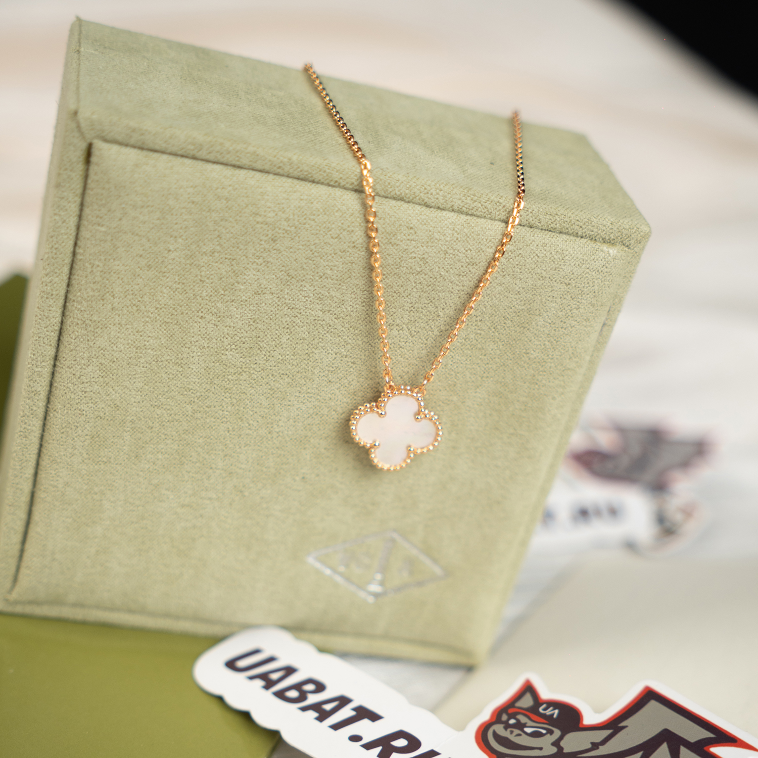 Van Cleef & Arpels, Gold White Shell Necklaces