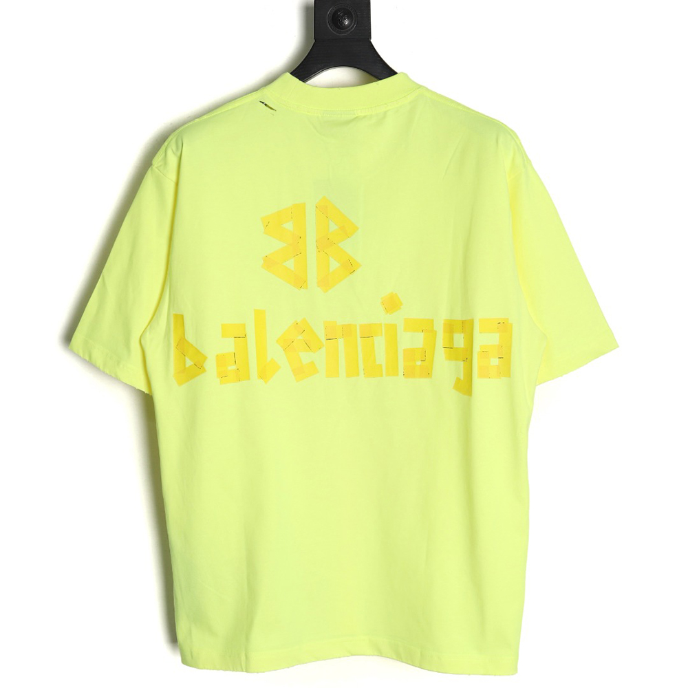 Balenciaga Tape Print Short Sleeve T-Shirt