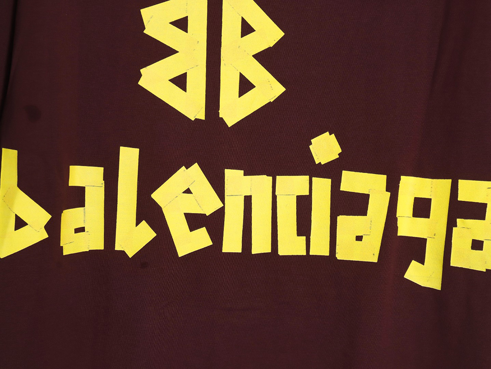Balenciaga Tape Print Short Sleeve T-Shirt TSK1