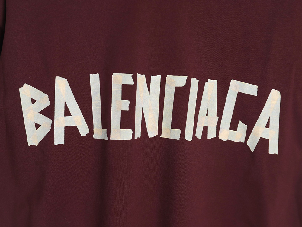 Balenciaga Tape Print Short Sleeve T-Shirt TSK1