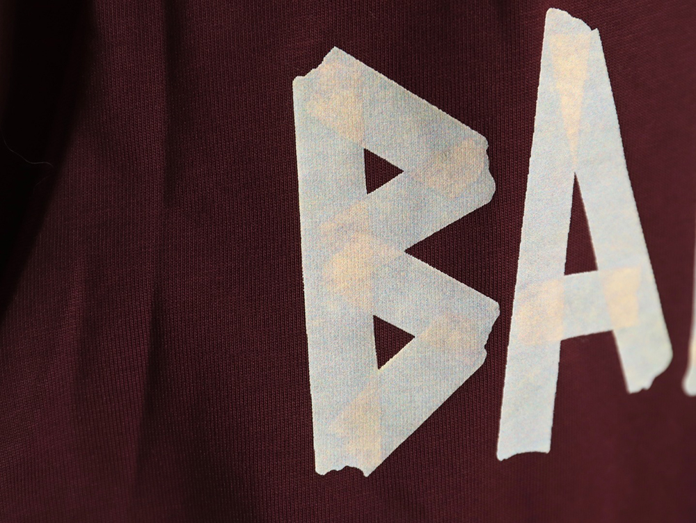 Balenciaga Tape Print Short Sleeve T-Shirt TSK1