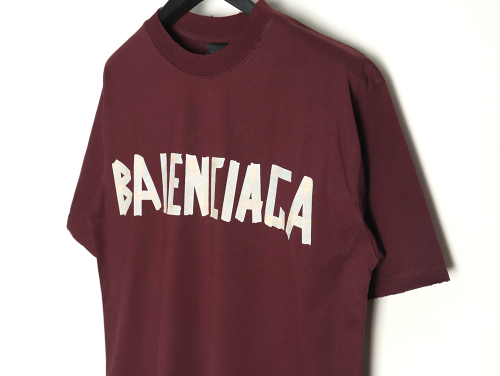 Balenciaga Tape Print Short Sleeve T-Shirt TSK1
