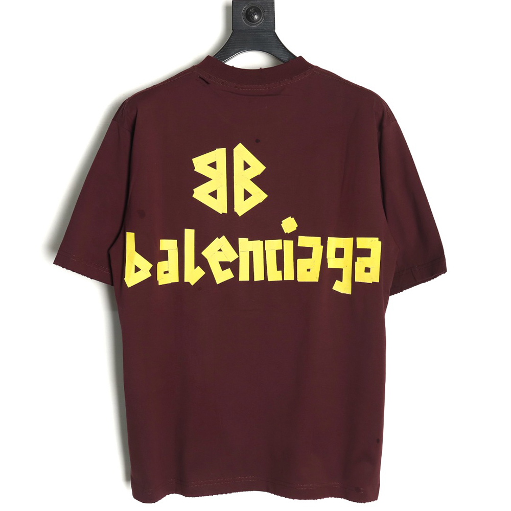 Balenciaga Tape Print Short Sleeve T-Shirt TSK1