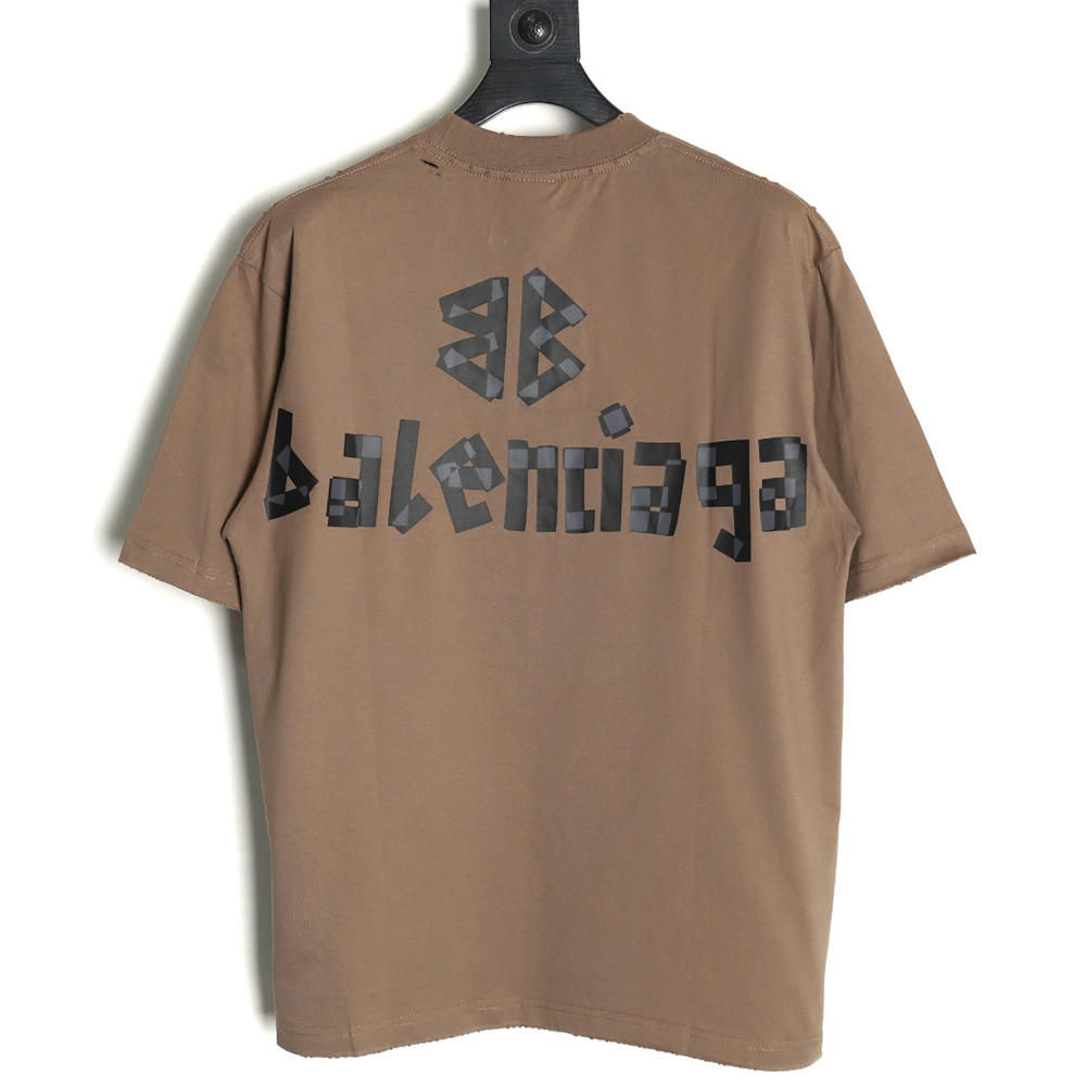 Balenciaga Tape Print Short Sleeve T-Shirt TSK2