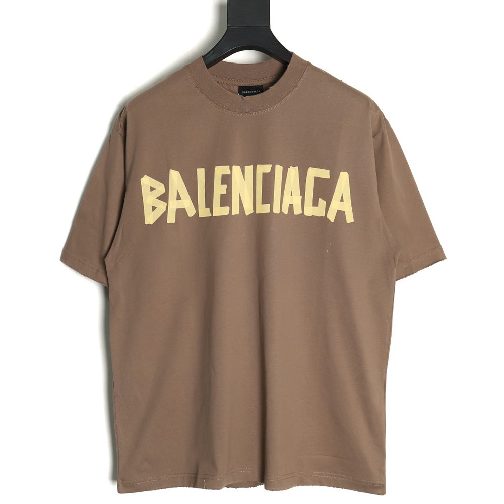 Balenciaga Tape Print Short Sleeve T-Shirt TSK2