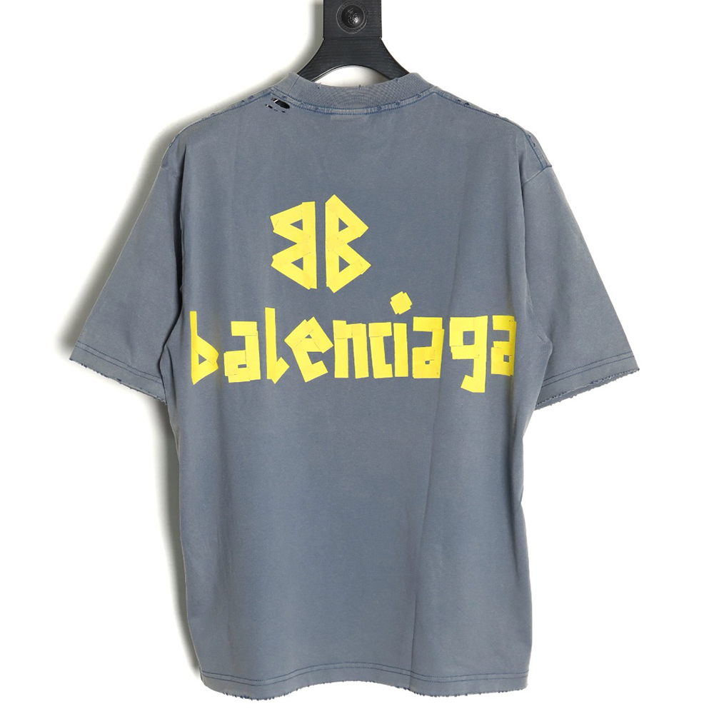 Balenciaga Tape Print Short Sleeve T-Shirt TSK4