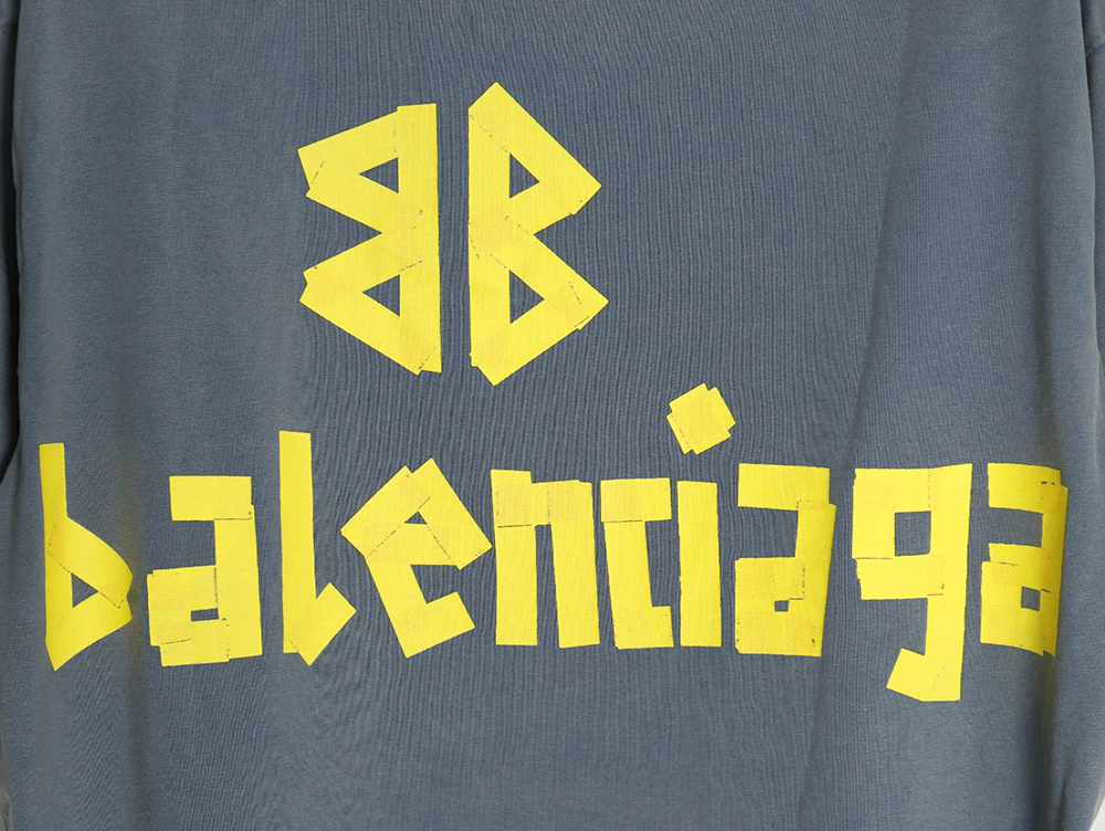 Balenciaga Tape Print Short Sleeve T-Shirt TSK4