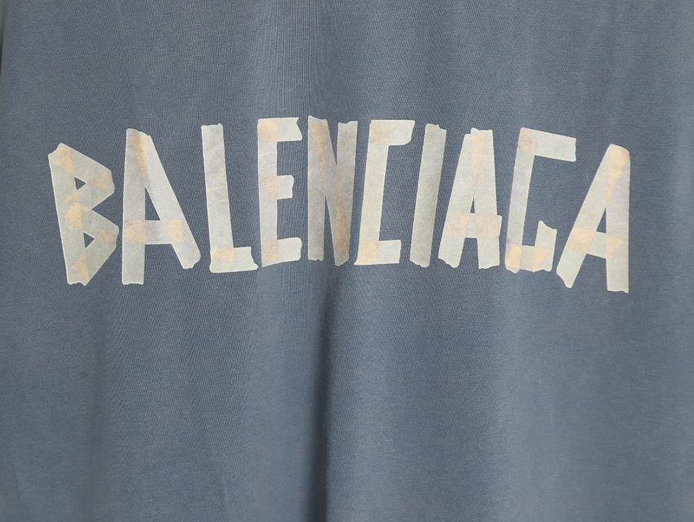Balenciaga Tape Print Short Sleeve T-Shirt TSK4