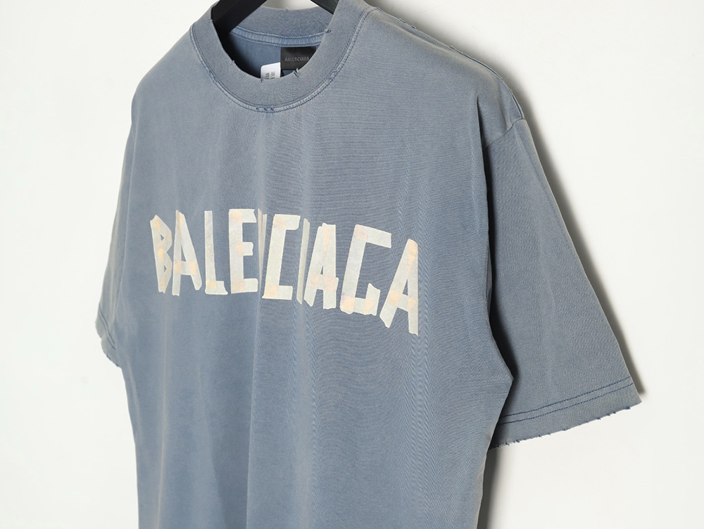 Balenciaga Tape Print Short Sleeve T-Shirt TSK4