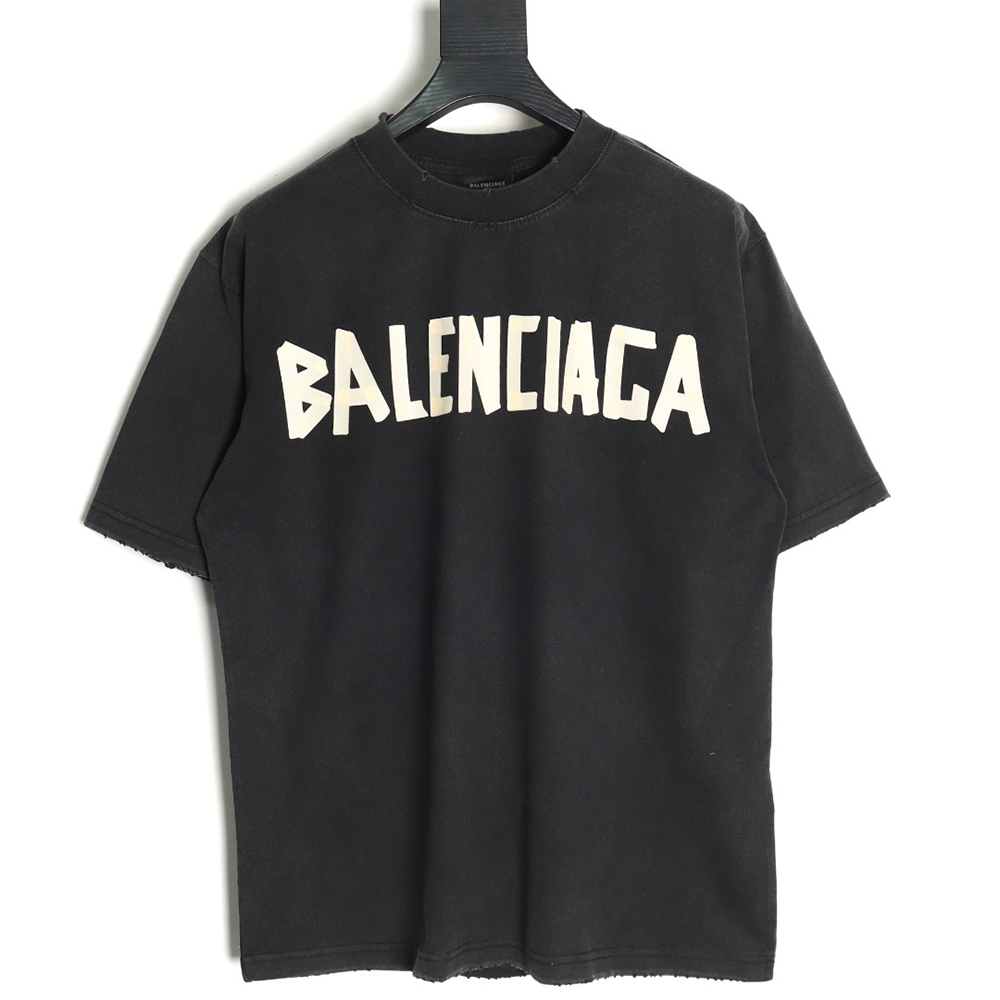 Balenciaga Tape Print Short Sleeve T-Shirt TSK5