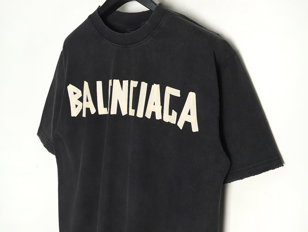 Balenciaga Tape Print Short Sleeve T-Shirt TSK5