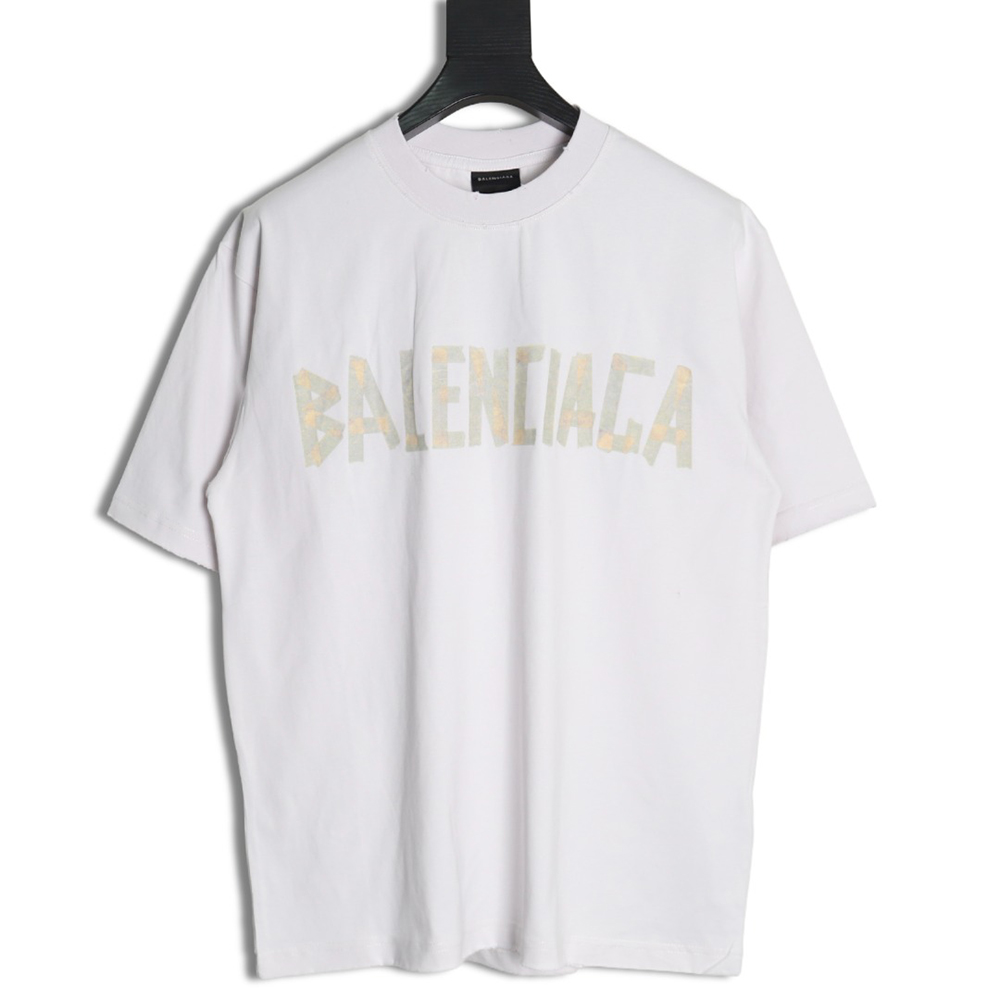 Balenciaga Tape Print Short Sleeve T-Shirt TSK6