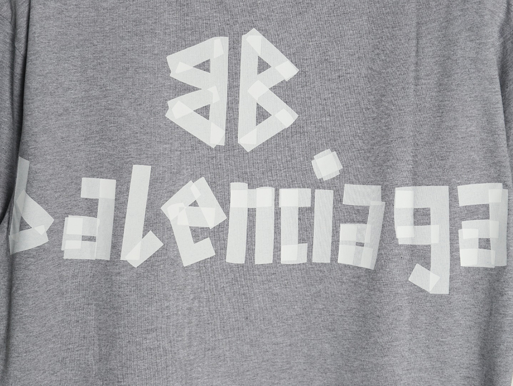 Balenciaga Tape Print Short Sleeve T-Shirt TSK7