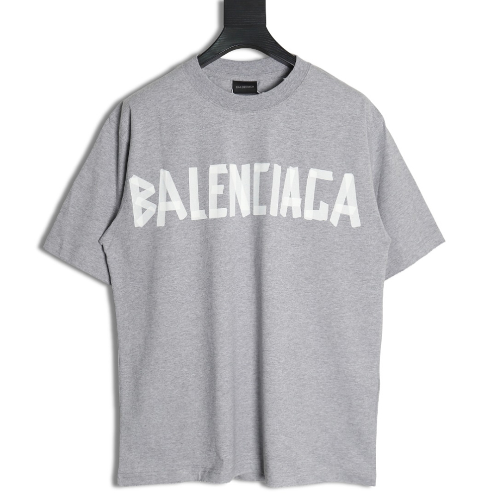 Balenciaga Tape Print Short Sleeve T-Shirt TSK7