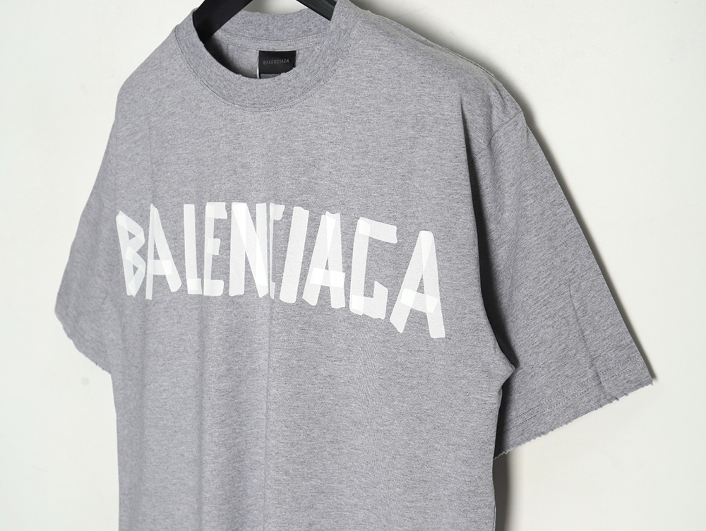 Balenciaga Tape Print Short Sleeve T-Shirt TSK7