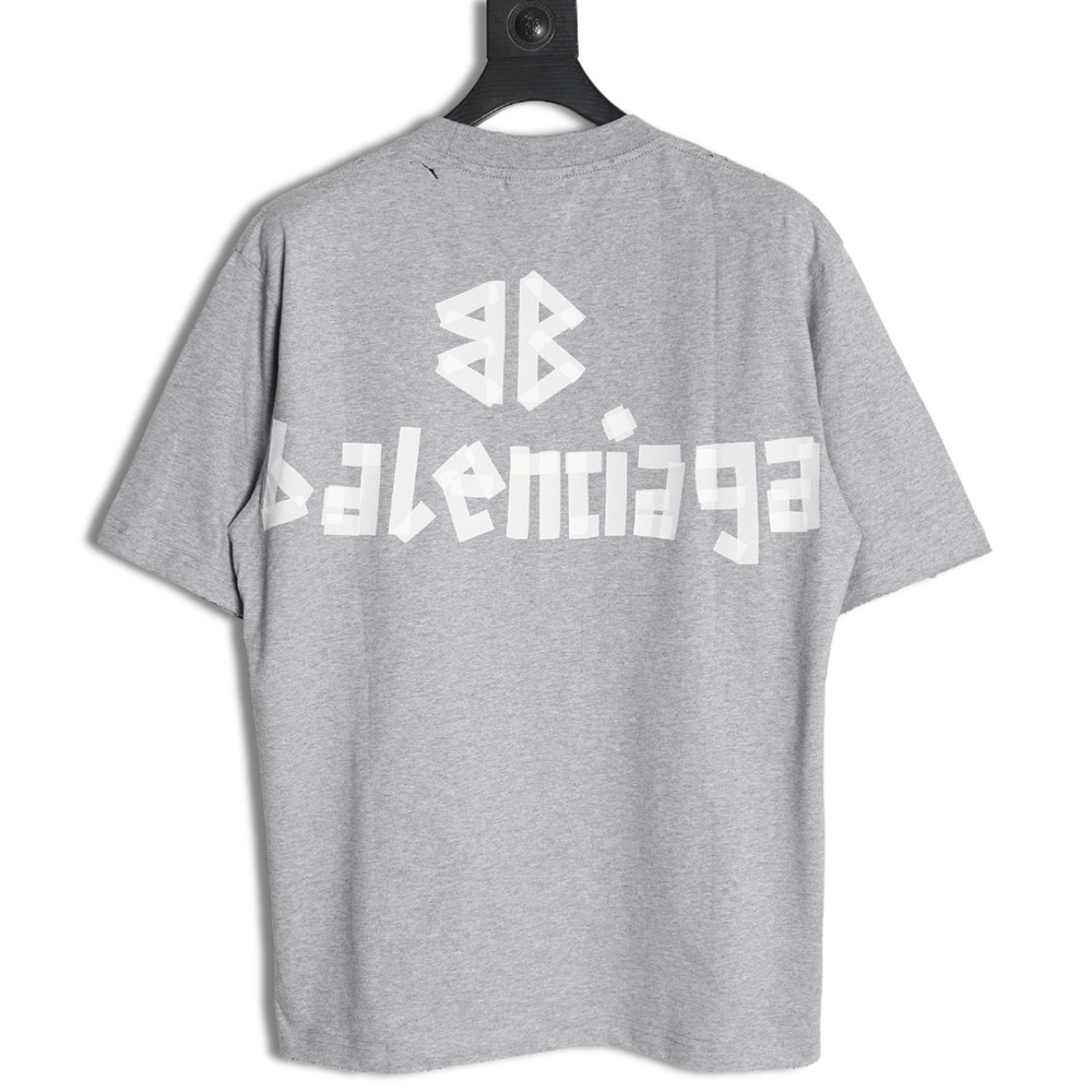 Balenciaga Tape Print Short Sleeve T-Shirt TSK7