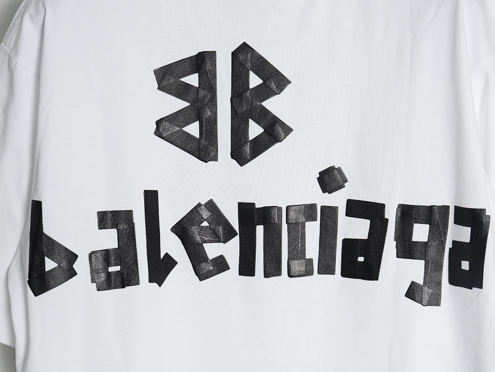 Balenciaga Tape Print Short Sleeve T-Shirt TSK8