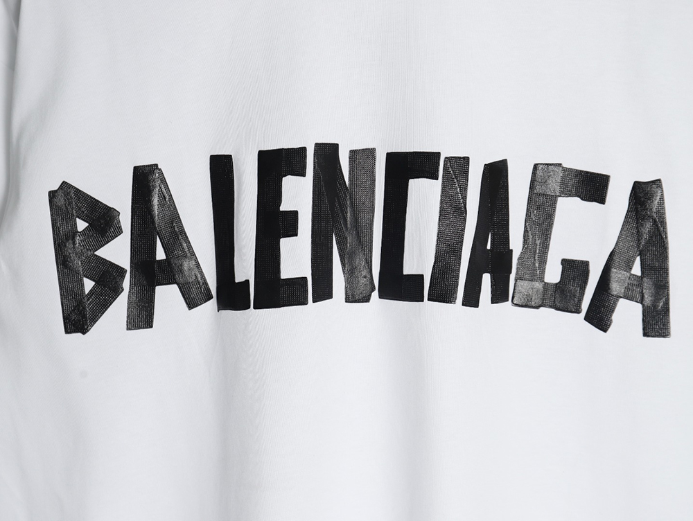 Balenciaga Tape Print Short Sleeve T-Shirt TSK8