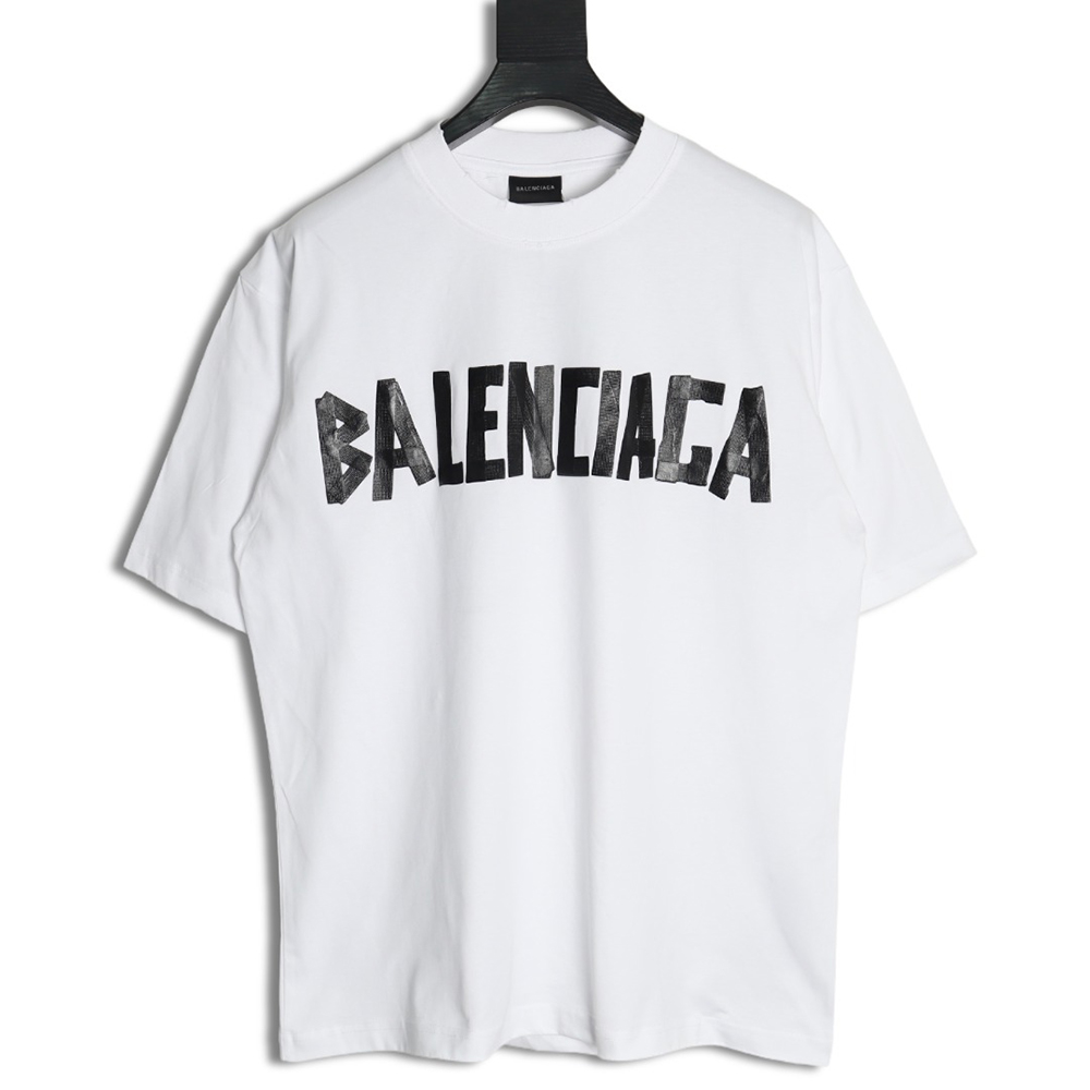 Balenciaga Tape Print Short Sleeve T-Shirt TSK8