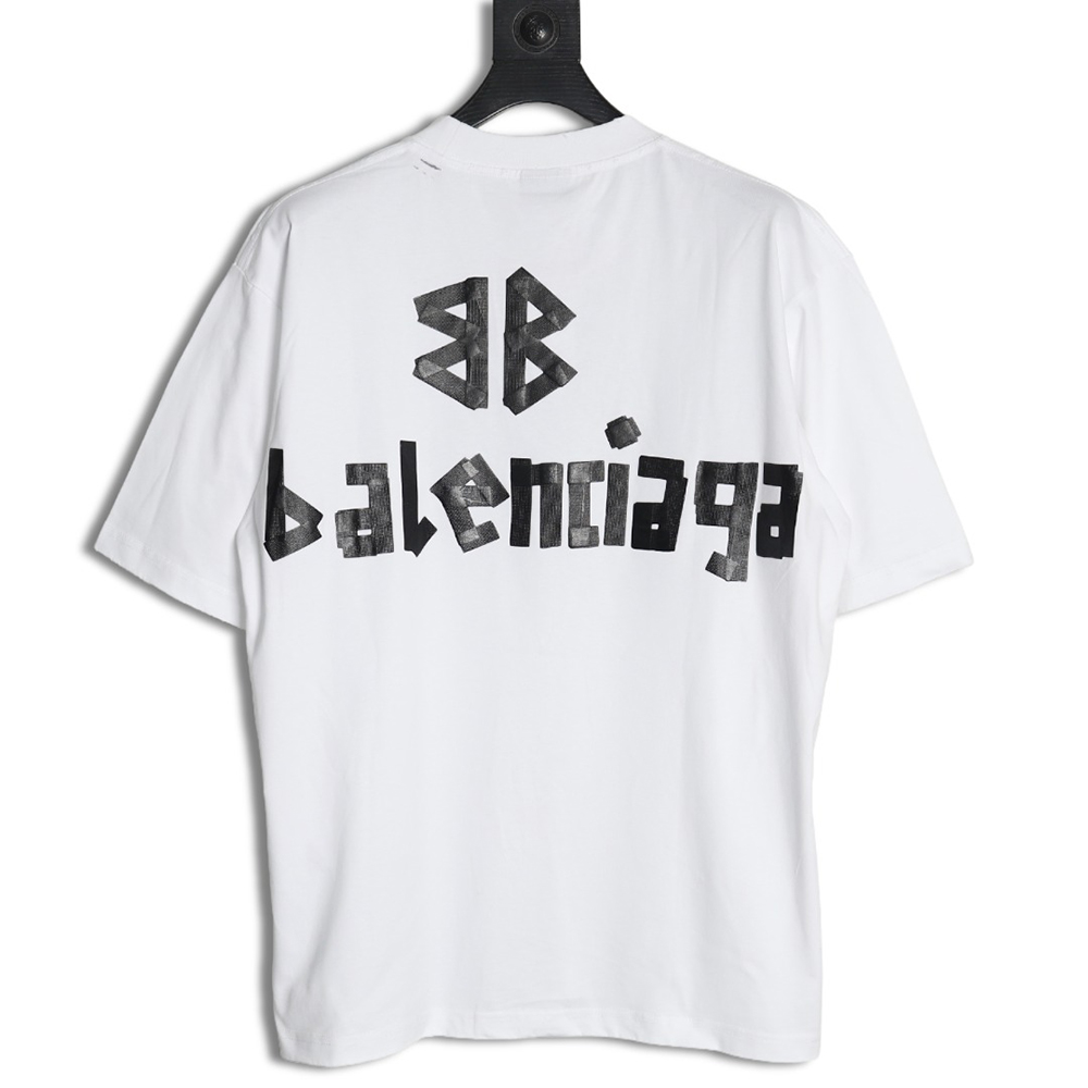 Balenciaga Tape Print Short Sleeve T-Shirt TSK8