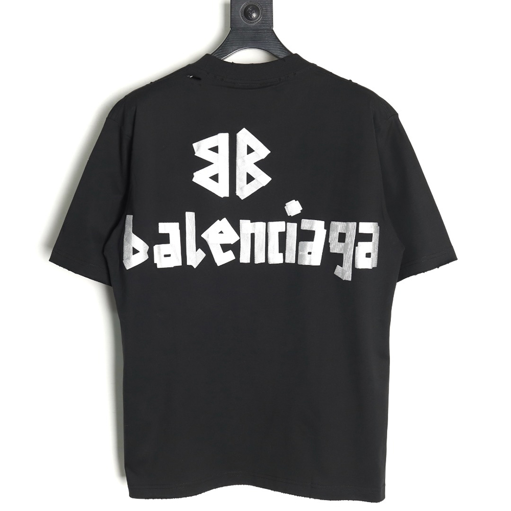 Balenciaga Tape Print Short Sleeve T-Shirt TSK9