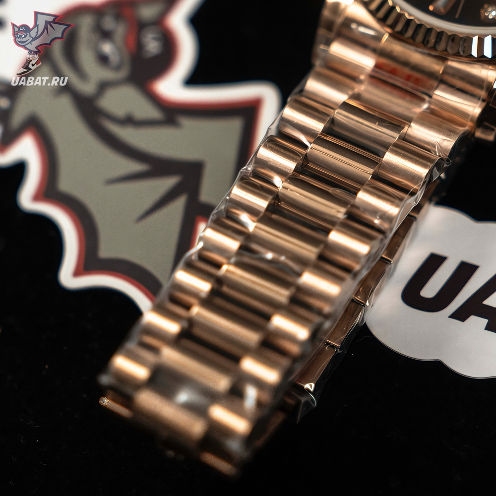 Rolex - DayDate 36mm Flt Pres RG/RG Brown Diam EWF A3255 Mod