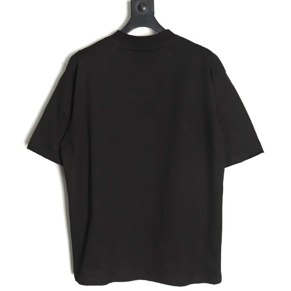 Balenciaga Art Letters Printed Washed Worn Short Sleeve T-Shirt TSK1