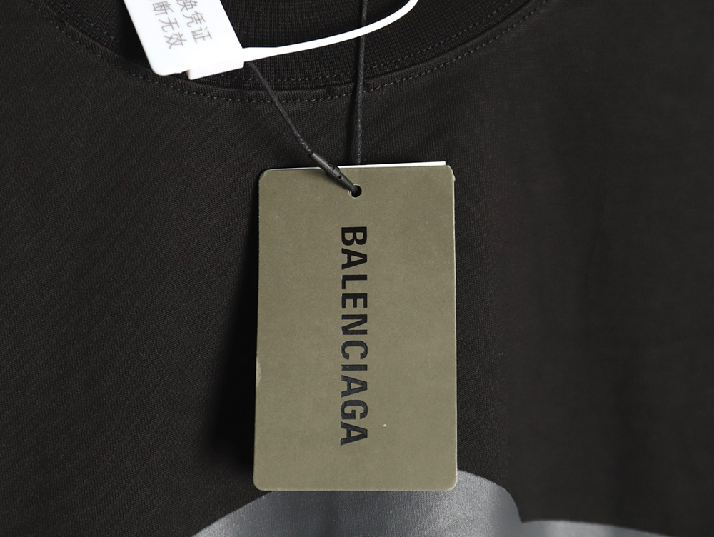 Balenciaga Art Letters Printed Washed Worn Short Sleeve T-Shirt TSK1