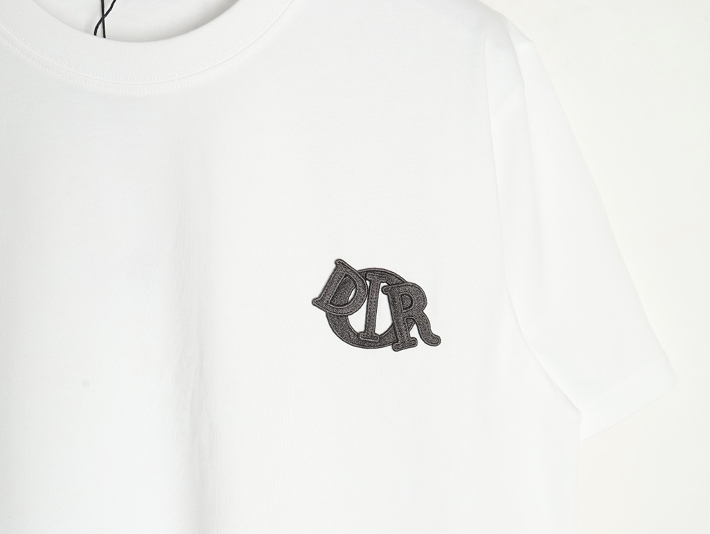 Dior four-color embroidered chapter letter T-shirt