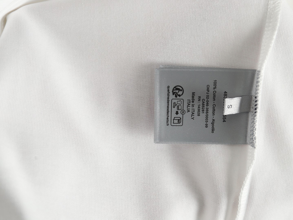 Dior four-color embroidered chapter letter T-shirt