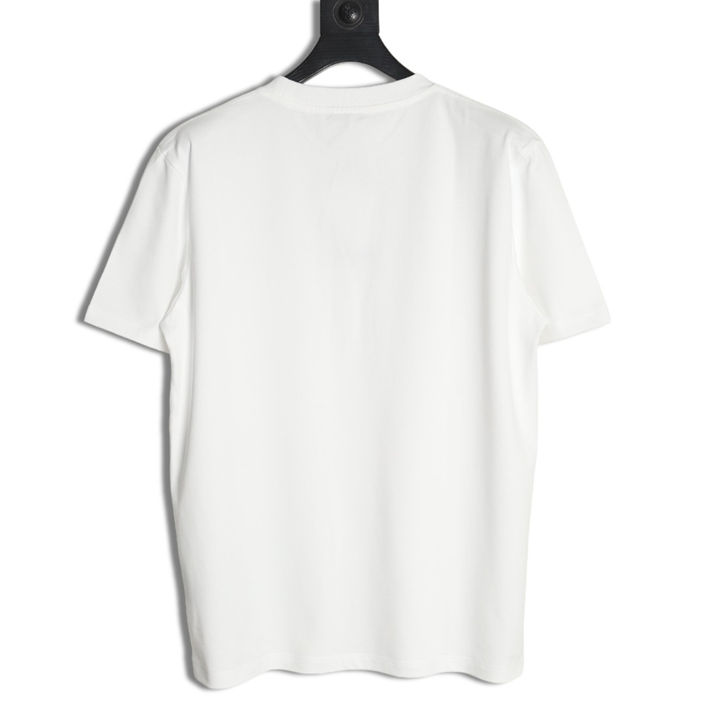 Dior four-color embroidered chapter letter T-shirt