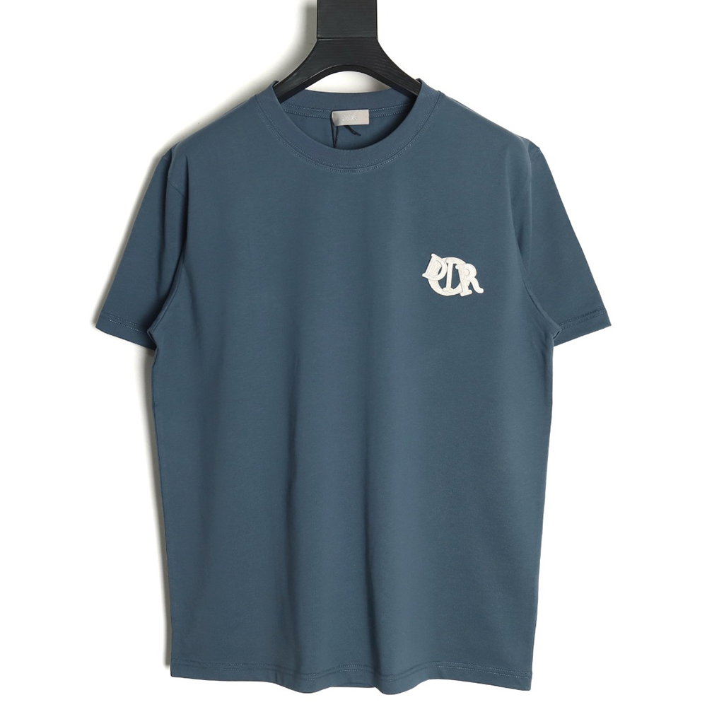Dior four-color embroidered chapter letter T-shirt TSK2