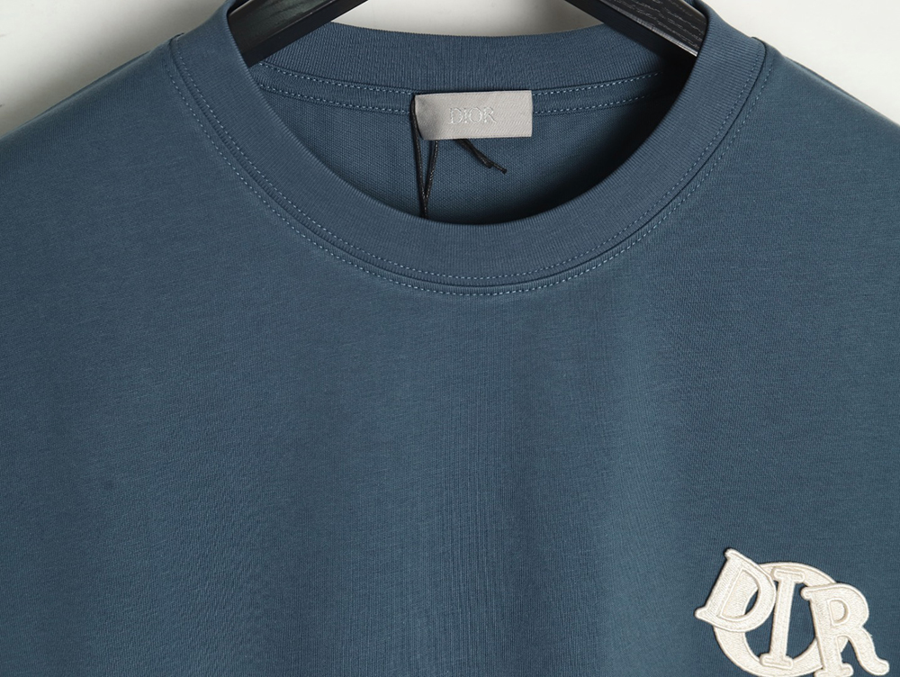 Dior four-color embroidered chapter letter T-shirt TSK2