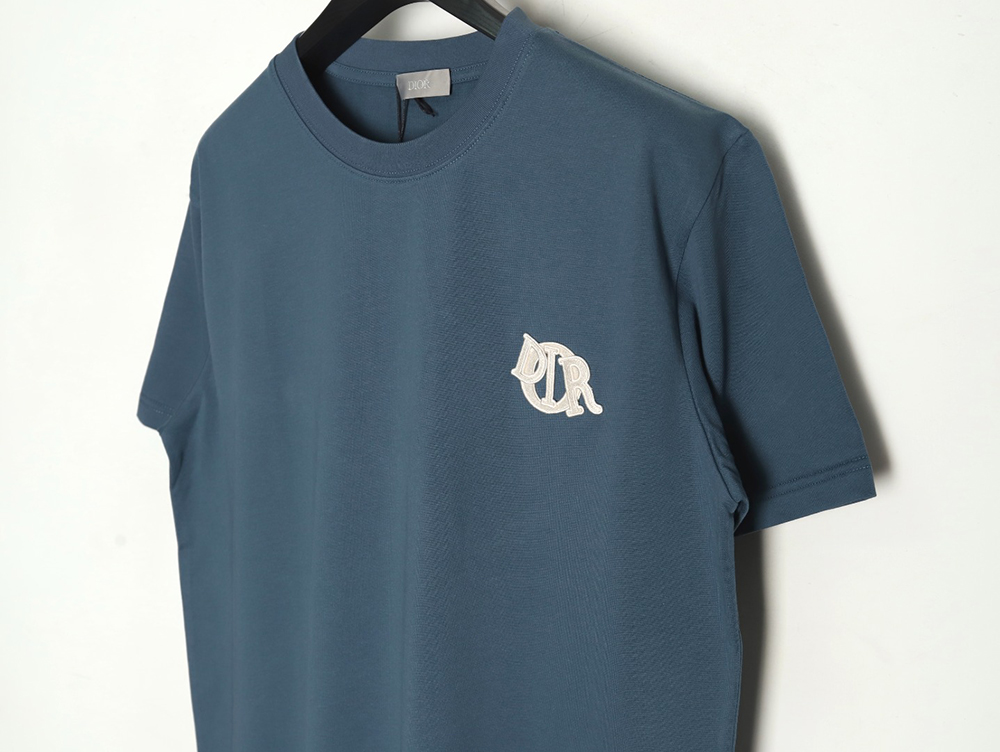 Dior four-color embroidered chapter letter T-shirt TSK2
