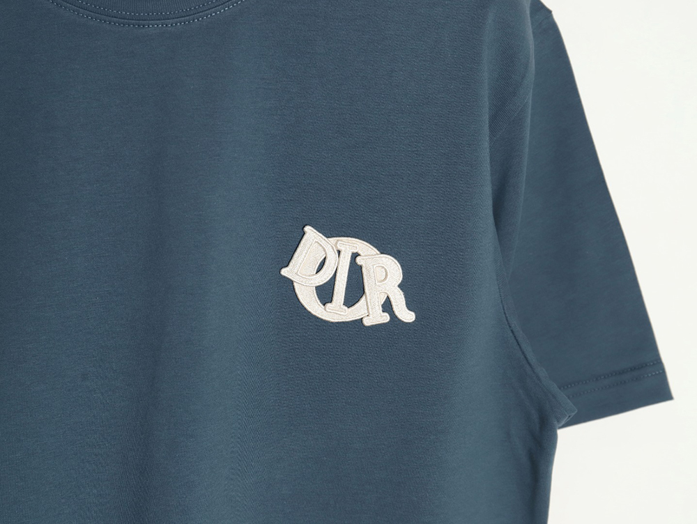 Dior four-color embroidered chapter letter T-shirt TSK2