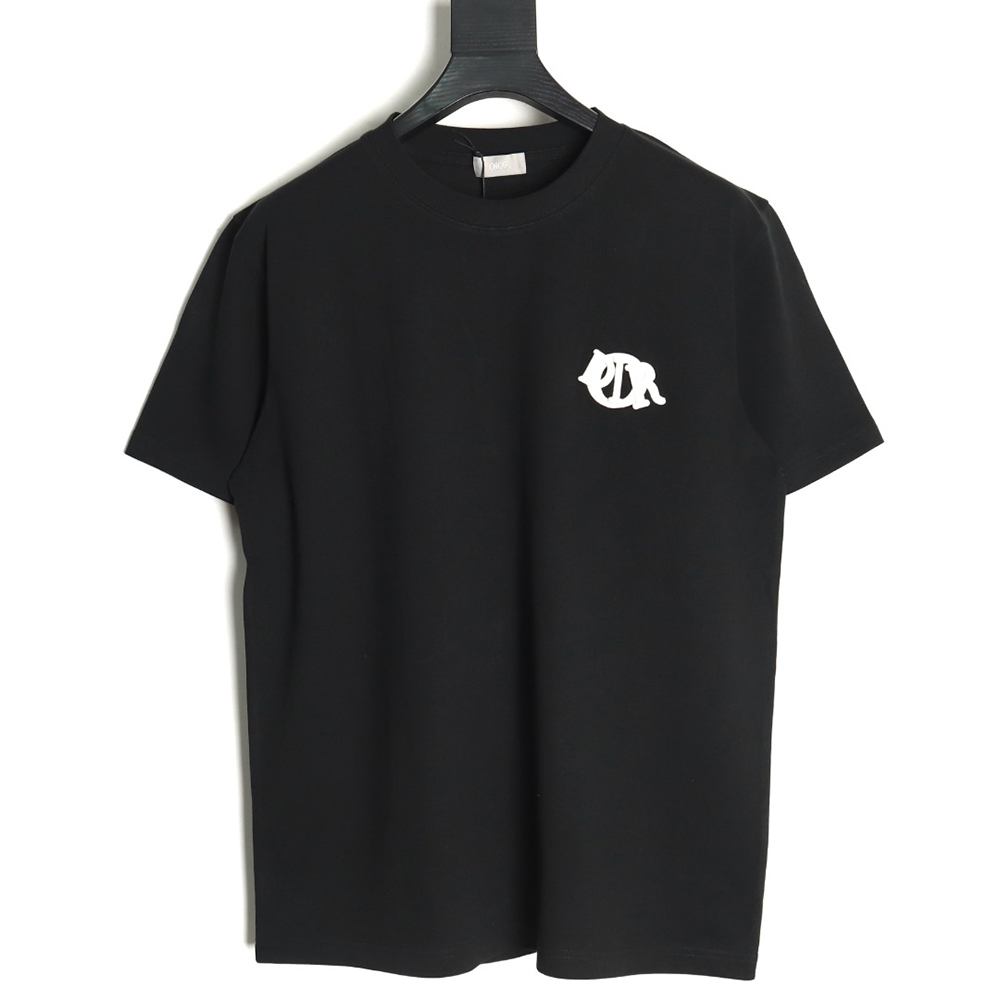 Dior four-color embroidered chapter letter T-shirt TSK3