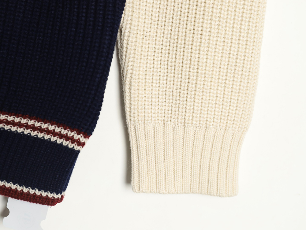 Miu Miu wool cashmere blend white and blue contrast color cardigan