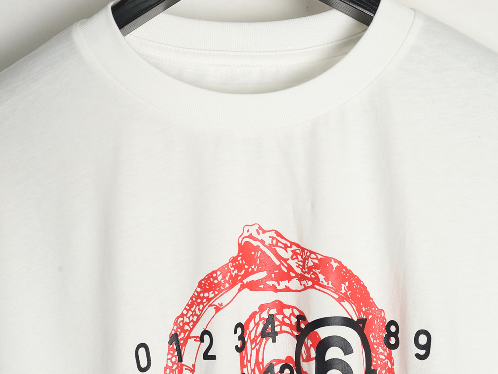 Maison Margiela Digital Logo Print Short Sleeve T-Shirt