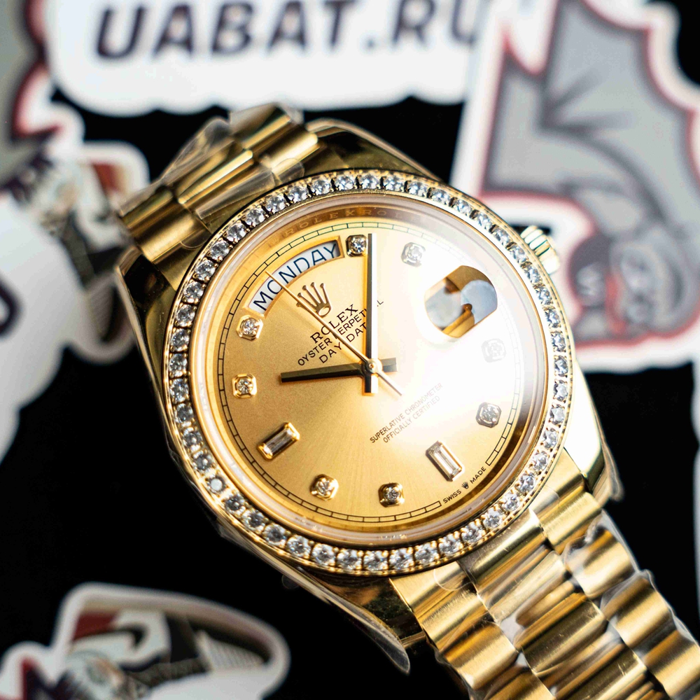 Rolex - DayDate 36mm Dia Pres YG/YG Gold Diam EWF A3255 Mod