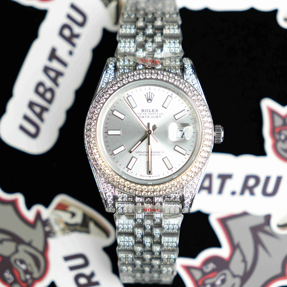 Rolex - Datejust 41mm Full Diamonds 904L SS/SS Sliver/Stk GMF A2824