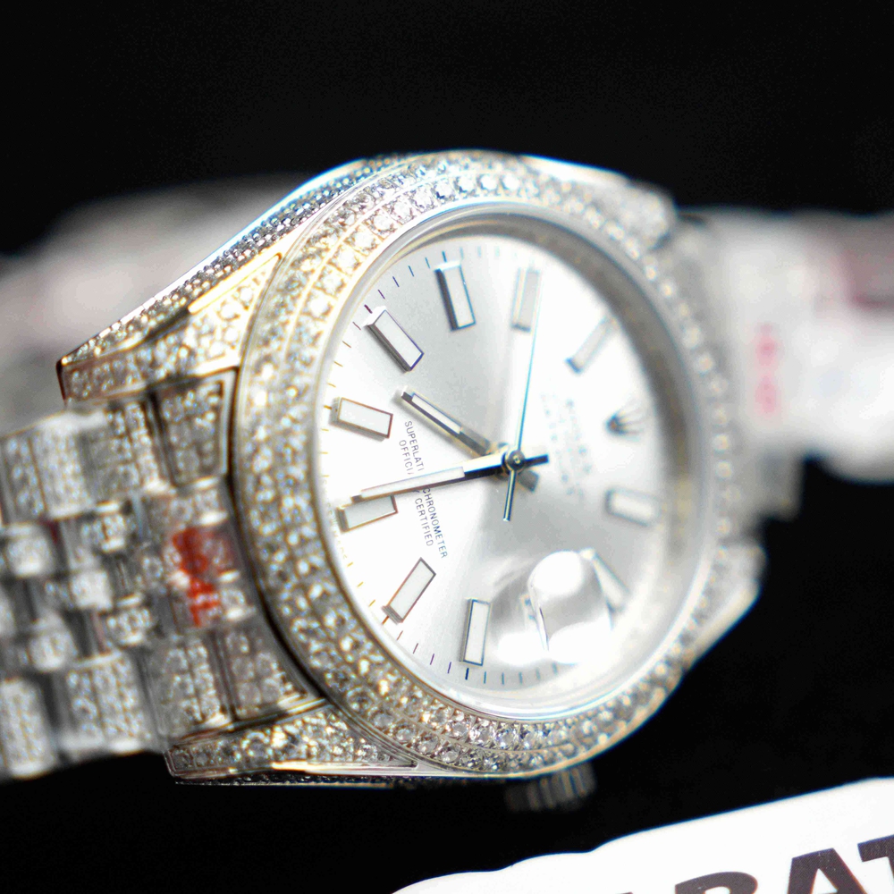 Rolex - Datejust 41mm Full Diamonds 904L SS/SS Sliver/Stk GMF A2824