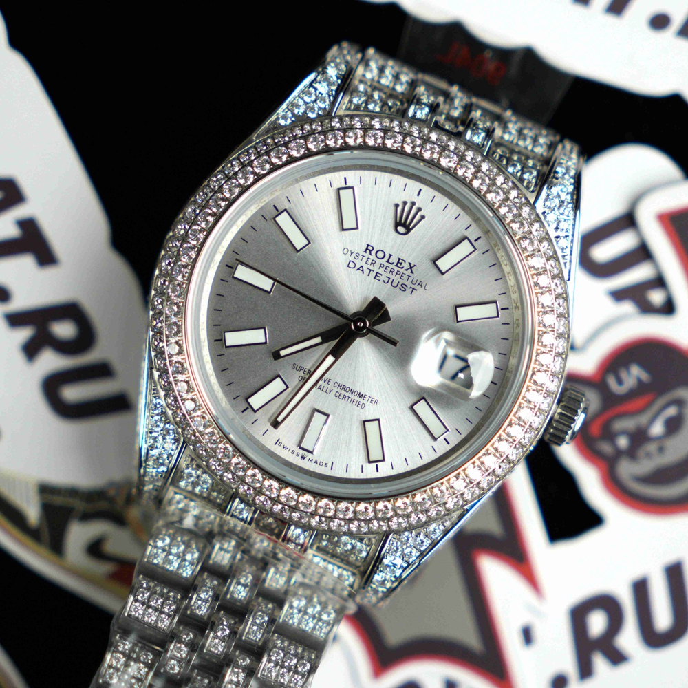 Rolex - Datejust 41mm Full Diamonds 904L SS/SS Sliver/Stk GMF A2824