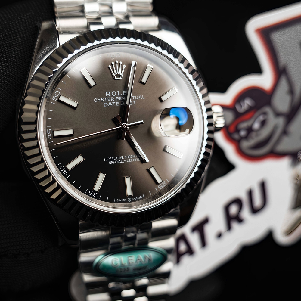 Datejust 126334 41mm Oyster 904L SS/SS Grey/Stk Clean S3235