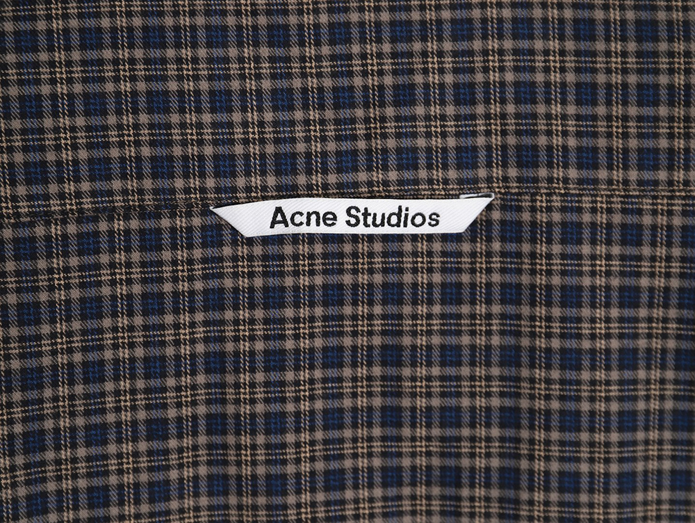 Acne studios patchwork check long sleeve shirt