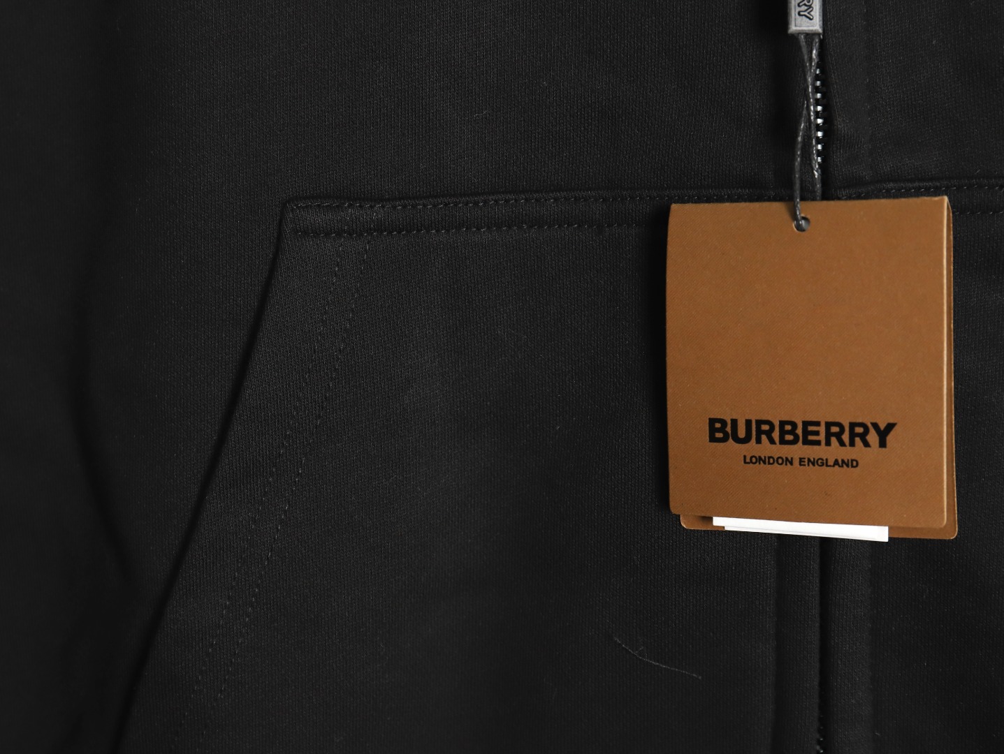 Burberry B plaid hooded zip-up hooded sweatshirt