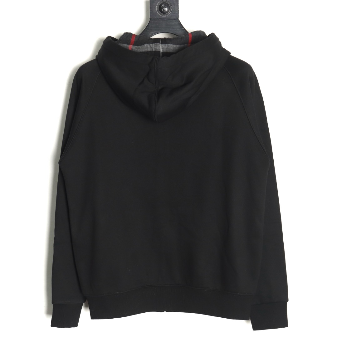 Burberry B plaid hooded zip-up hooded sweatshirt